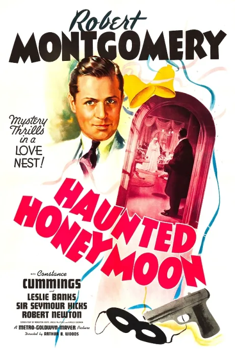 Framed Print : HAUNTED HONEYMOON, (aka BUSMAN'S HONEYMOON), US poster, Robert Montgomery, 1940
