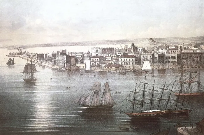 Framed Print : Havana (ca. 1810). View of the harbour from Casa Blanca. Litography. FRANCE. Paris. National Library. AISA / Everett Collection**US SALES ONLY**