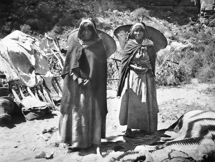 Framed Print : Two Havasupai Indian women with Kathaks on their backs, ca. 1900, by Charles C. Pierce Framed Print : Two Havasupai Indian women with Kathaks on their backs, ca. 1900, by Charles C. Pierce