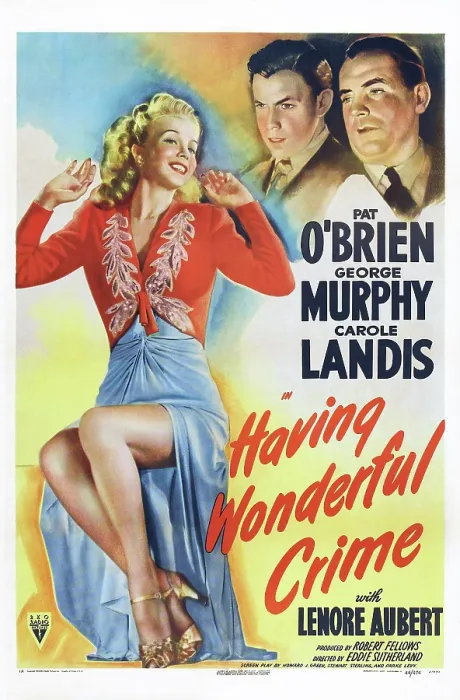 Framed Print : HAVING WONDERFUL CRIME, US poster, from left: Carole Landis, George Murphy, Pat O'Brien, 1945