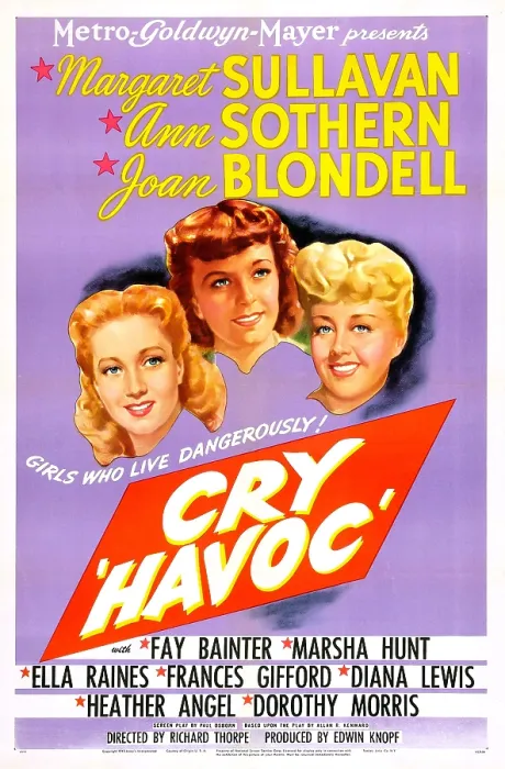Framed Print : CRY HAVOC, US poster, from left: Ann Sothern, Margaret Sullavan, Joan Blondell, 1943