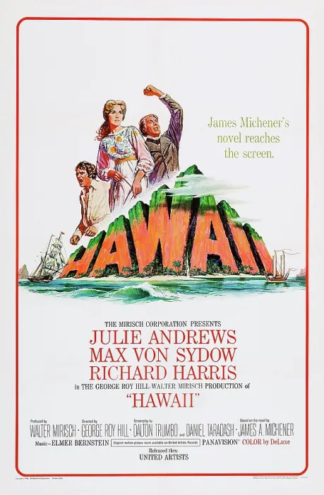 Framed Print : HAWAII, l-r: Richard Harris, Julie Andrews, Max Von Sydow on poster art, 1966 Framed Print : HAWAII, l-r: Richard Harris, Julie Andrews, Max Von Sydow on poster art, 1966