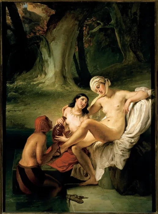 Framed Print : Hayez Francesco, Bathsheba at Her Bath, 1845, 19th Century, oil on panel, Italy, Lombardy, Milan, Brera Art Gallery Framed Print : Hayez Francesco, Bathsheba at Her Bath, 1845, 19th Century, oil on panel, Italy, Lombardy, Milan, Brera Art Gallery