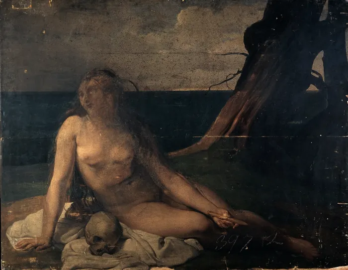 Framed Print : Hayez Francesco, The Penitent Magdalene, 1833, 19th Century, oil on panel, Italy, Lombardy, Milan, Brera Art Gallery Framed Print : Hayez Francesco, The Penitent Magdalene, 1833, 19th Century, oil on panel, Italy, Lombardy, Milan, Brera Art Gallery
