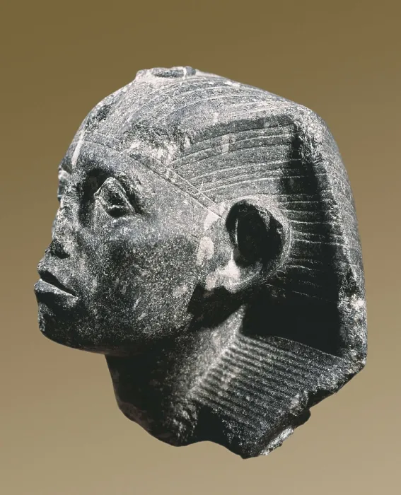 Framed Print : Head of Sesostris III. 1878 BC. Middle Kingdom. Egyptian art. Middle Kingdom. Sculpture on rock. EGYPT. Cairo. Egyptian Museum. Proc: EGYPT. Medamud. Temple at Medamud