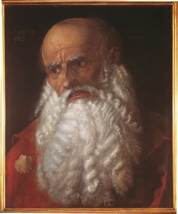 Framed Print : The Head of St James, by Albrecht Drer, 1516, 16th Century, tempera on canvas, cm 46 x 37 - Italy, Tuscany, Florence, Uffizi Gallery Framed Print : The Head of St James, by Albrecht Drer, 1516, 16th Century, tempera on canvas, cm 46 x 37 - Italy, Tuscany, Florence, Uffizi Gallery