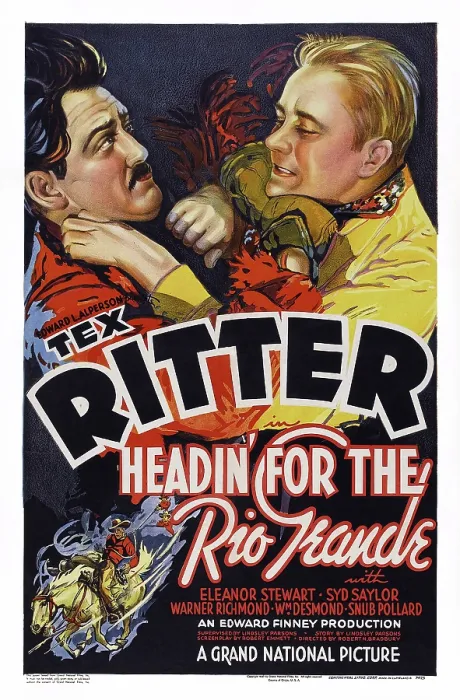 Framed Print : HEADIN FOR THE RIO GRANDE, US poster, top from left: Charles King, Tex Ritter, 1936 Framed Print : HEADIN FOR THE RIO GRANDE, US poster, top from left: Charles King, Tex Ritter, 1936