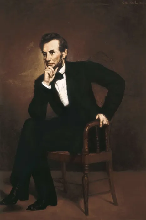 Framed Print : HEALY, George (1813-1894). Abraham Lincoln. 1887. Oil on canvas. UNITED STATES OF AMERICA. Washington. National Gallery of Art (Smithsonian Institution)