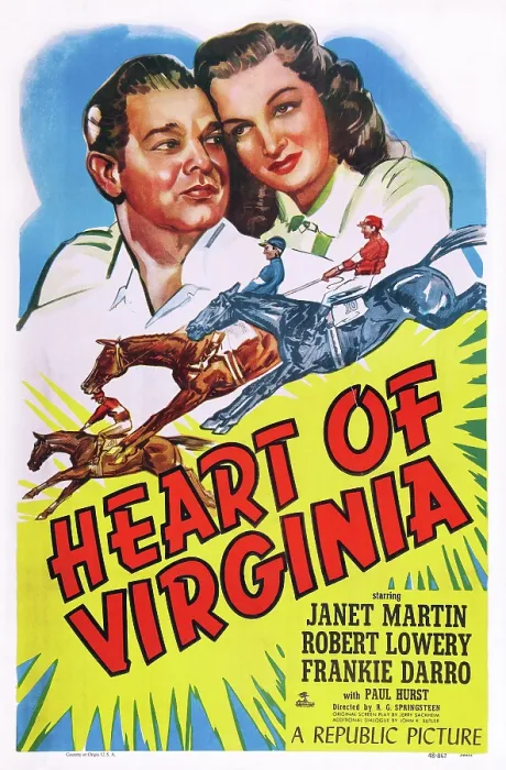 Framed Print : HEART OF VIRGINIA, US poster art, from left: Robert Lowery, Janet Martin, 1948