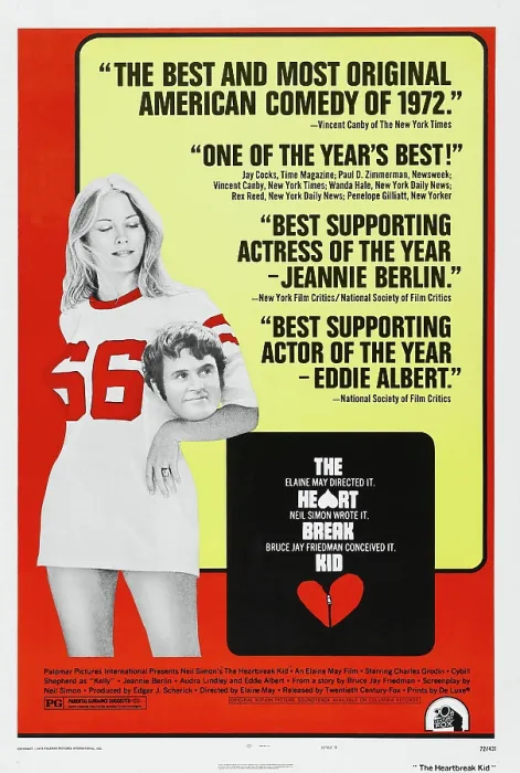 Framed Print : THE HEARTBREAK KID, US poster, from left: Cybill Shepherd, Charles Grodin, 1972, TM & Copyright 20th Century Fox Film Corp. / courtesy Everett Collection