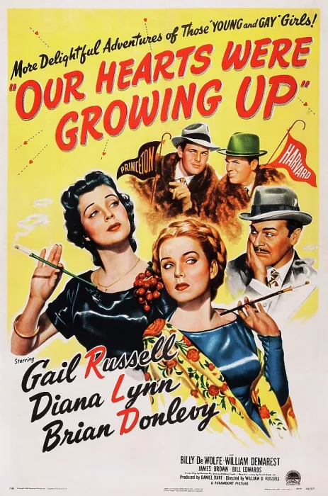 Framed Print : OUR HEARTS WERE GROWING UP, US poster, from left: Gail Russell, Diana Lynn, Brian Donlevy, 1946 Framed Print : OUR HEARTS WERE GROWING UP, US poster, from left: Gail Russell, Diana Lynn, Brian Donlevy, 1946