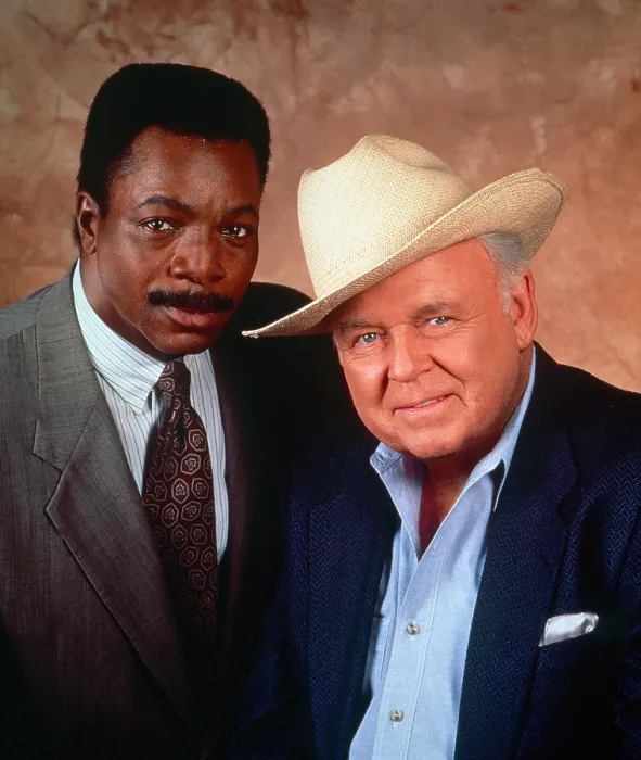 Framed Print : IN THE HEAT OF THE NIGHT, from left: Carl Weathers, Carroll O'Connor, 1988-95 Framed Print : IN THE HEAT OF THE NIGHT, from left: Carl Weathers, Carroll O'Connor, 1988-95
