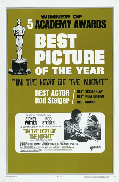 Framed Print : IN THE HEAT OF THE NIGHT, US poster, from left: Sidney Poitier, Rod Steiger, 1967