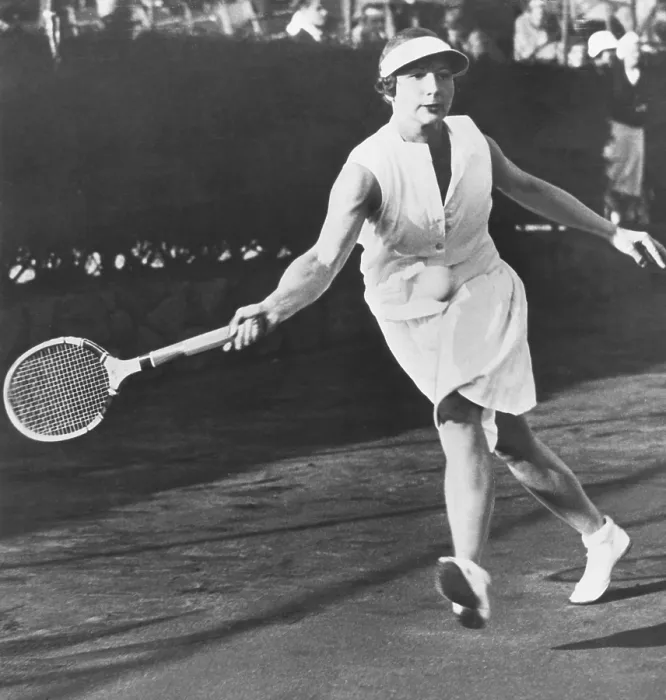 Framed Print : Helen Wills Moody playing at the Westside Tennis Club at Forest Hills. May 18, 1933. After a lapse of the year Helen Wills Moody re-entered International competition