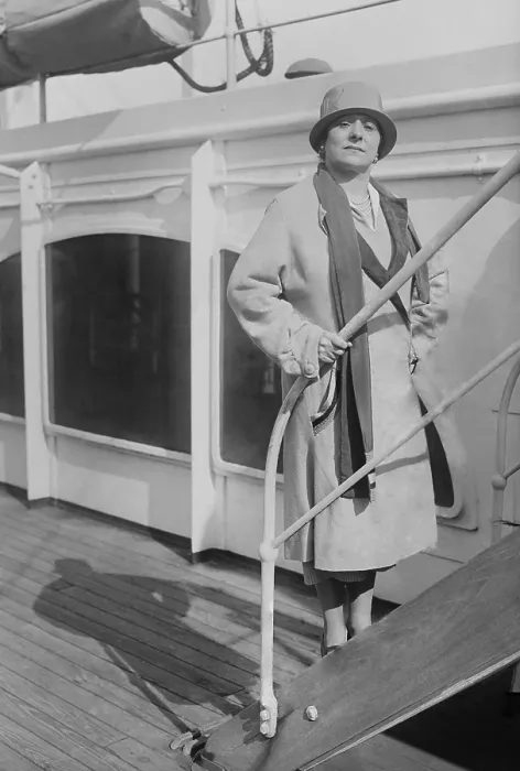 Framed Print : Helena Rubenstein internationally famous cosmetics business tycoon, ca. 1925. She was on an ocean liner in New York City. (BSLOC_2015_17_176)