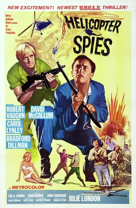Framed Print : THE HELICOPTER SPIES, US poster art, Carol Lynley, David McCallum, Roy Jenson, Robert Vaughn, 1968 Framed Print : THE HELICOPTER SPIES, US poster art, Carol Lynley, David McCallum, Roy Jenson, Robert Vaughn, 1968