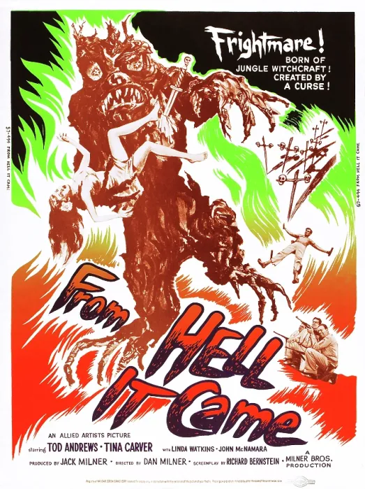 Framed Print : FROM HELL IT CAME, US poster art, 1957