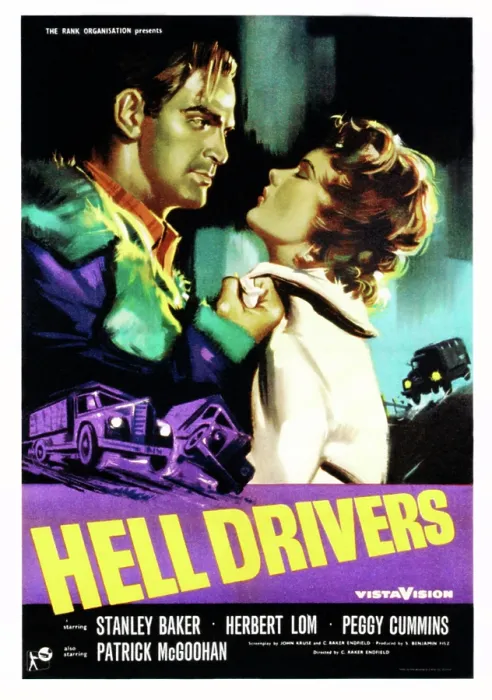 Framed Print : HELL DRIVERS, from left: Stanley Baker, Peggy Cummins on poster art, 1957 Framed Print : HELL DRIVERS, from left: Stanley Baker, Peggy Cummins on poster art, 1957