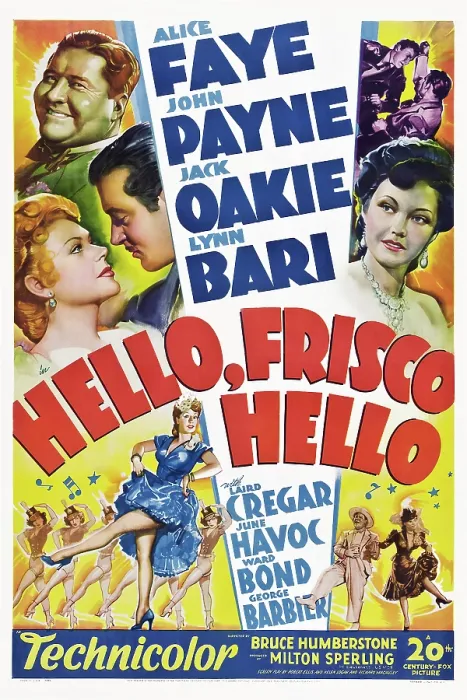 Framed Print : HELLO, FRISCO, HELLO, Alice Faye, John Payne, Jack Oakie, Lynn Bari, June Havoc, 1943, TM and copyright 20th Century Fox Film Corp