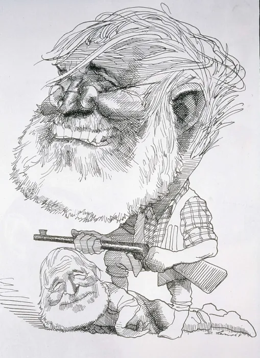 Framed Print : HEMINGWAY, Ernest (1899-1961). Engraving. AISA / Everett Collection**US SALES ONLY** Framed Print : HEMINGWAY, Ernest (1899-1961). Engraving. AISA / Everett Collection**US SALES ONLY**