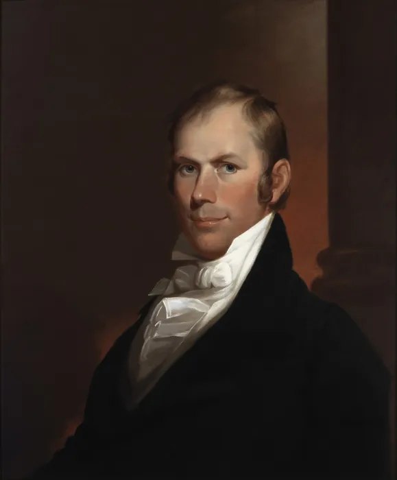 Framed Print : Henry Clay, Congressman from Kentucky, in a portrait by Matthew Harris Jouett, painted between 1818 and 1827