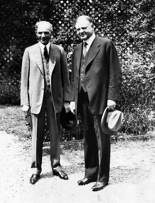 Framed Print : Henry Ford, and President Herbert Hoover at the White House. Washington DC, ca. 1930s. Courtesy: CSU Archives / Everett Collection