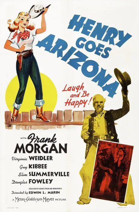Framed Print : HENRY GOES ARIZONA, US poster art, Frank Morgan, Virginia Weidler, (bottom right insert), 1939 Framed Print : HENRY GOES ARIZONA, US poster art, Frank Morgan, Virginia Weidler, (bottom right insert), 1939
