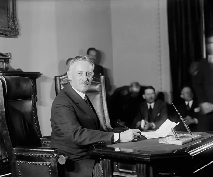 Framed Print : Henry Stimson, a Republican, as Herbert Hoover's Secretary of State. Mar. 28, 1929. (BSLOC_2013_6_184)