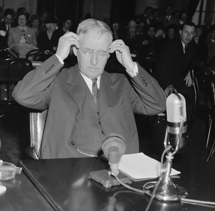 Framed Print : Henry Stimson, told Congress to repeal or revise the Neutrality Act. Apr. 5, 1939. In July 1940, FDR nominated the Republican Stimson for Secretary of War Framed Print : Henry Stimson, told Congress to repeal or revise the Neutrality Act. Apr. 5, 1939. In July 1940, FDR nominated the Republican Stimson for Secretary of War