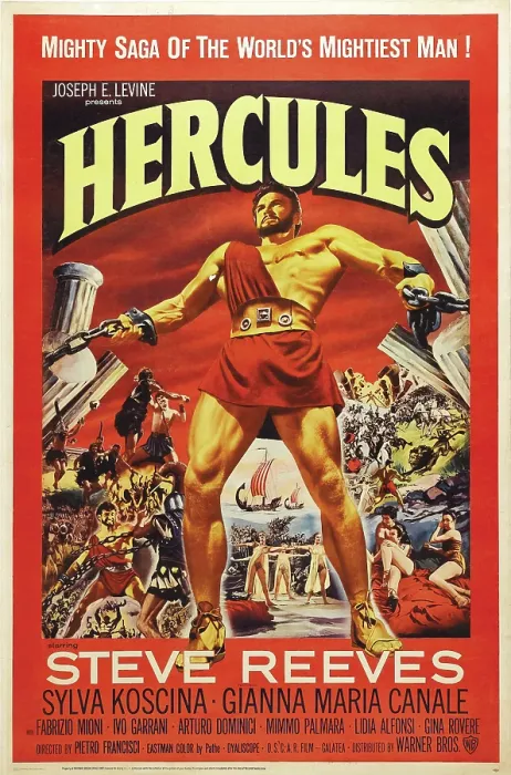 Framed Print : HERCULES, US poster art, Steve Reeves, 1958 Framed Print : HERCULES, US poster art, Steve Reeves, 1958