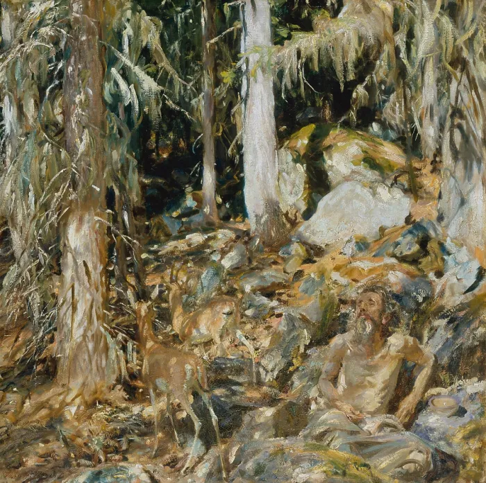 Framed Print : THE HERMIT (IL SOLITARIO), by John Singer Sargent, 1908, American painting, oil on canvas Framed Print : THE HERMIT (IL SOLITARIO), by John Singer Sargent, 1908, American painting, oil on canvas