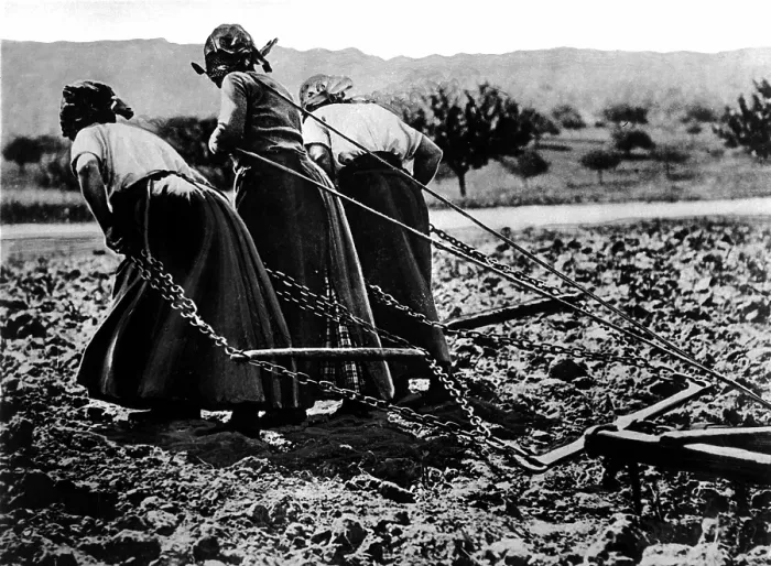 Framed Print : Heroic Women of France. World War I propagandizing caption read, All agriculture rests upon their shoulders Framed Print : Heroic Women of France. World War I propagandizing caption read, All agriculture rests upon their shoulders