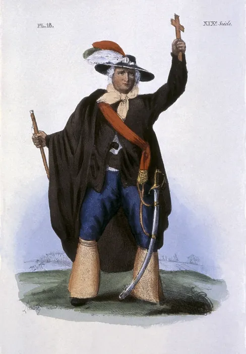 Framed Print : HIDALGO Y COSTILLA, Miguel (1753-1811). Mexican priest and a leader of the Mexican War of Independence. Work by Claudio Linati (1790-1832). Engraving