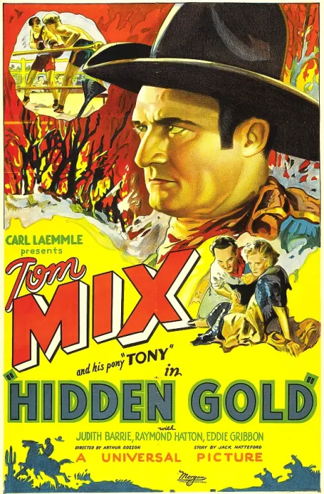 Framed Print : HIDDEN GOLD, top: Tom Mix, right from left: Tom Mix, Judith Barrie, 1932 Framed Print : HIDDEN GOLD, top: Tom Mix, right from left: Tom Mix, Judith Barrie, 1932