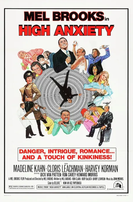 Framed Print : HIGH ANXIETY, US poster, Mel Brooks (top center), 1977 Framed Print : HIGH ANXIETY, US poster, Mel Brooks (top center), 1977