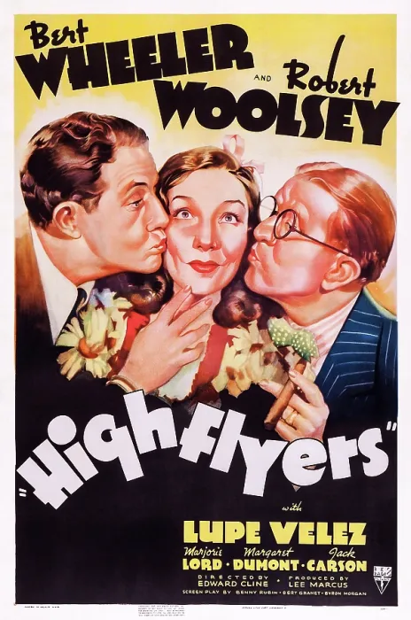 Framed Print : HIGH FLYERS, US poster art, l-r: Robert Woolsey, Lupe Velez, Bert Wheeler, 1937