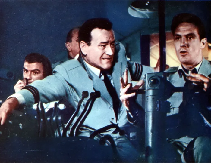 Framed Print : THE HIGH AND THE MIGHTY, William Campbell, John Wayne, Robert Stack, 1954