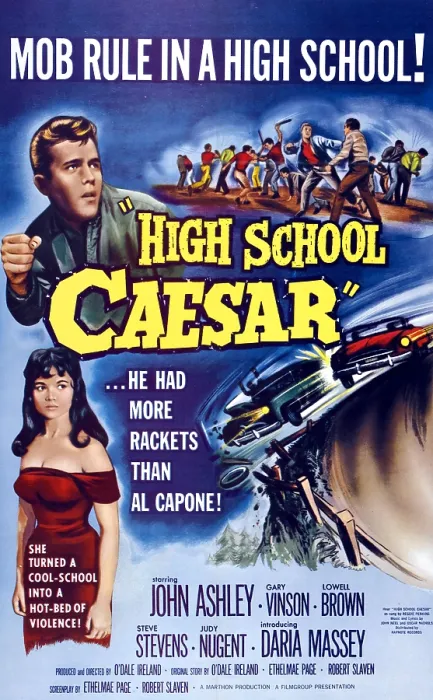 Framed Print : HIGH SCHOOL CAESAR, John Ashley, Daria Massey, 1960 Framed Print : HIGH SCHOOL CAESAR, John Ashley, Daria Massey, 1960