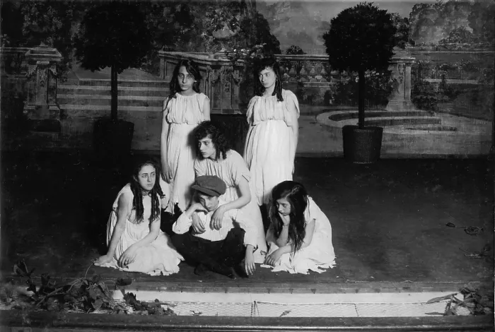 Framed Print : High school play, original caption: Miss Mackay's Pageant Children of Sunshine and Shadow as presented at Washington Irving High School, New York Framed Print : High school play, original caption: Miss Mackay's Pageant Children of Sunshine and Shadow as presented at Washington Irving High School, New York