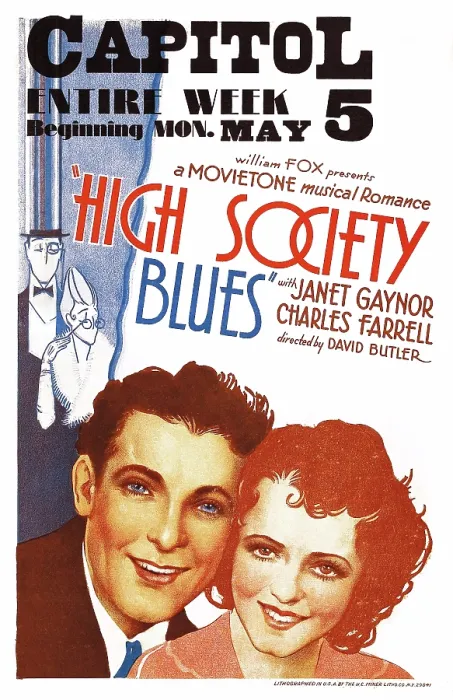 Framed Print : HIGH SOCIETY BLUES, l-r: Charles Farrell, Janet Gaynor on window card, 1930, TM and Copyright 20th Century Fox Film Corp. All rights reserved. / courtesy Everett Collection