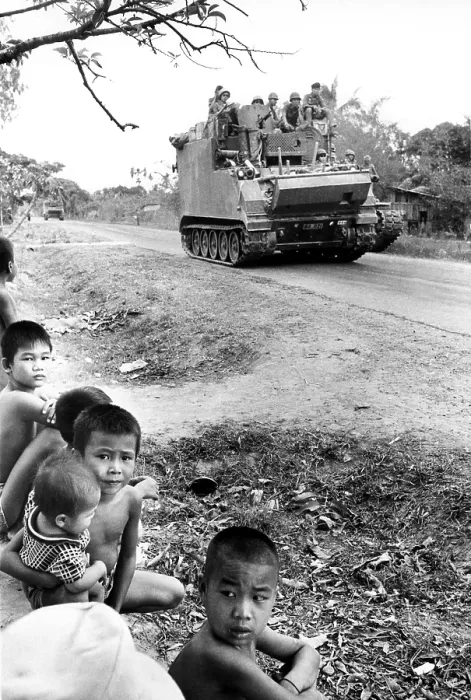 Framed Print : Highway 22, youngsters watch So.Vietnamese troops en route to Tay Ninh, 3 / 17 / 75.. Courtesy: CSU Archives / Everett Collection Framed Print : Highway 22, youngsters watch So.Vietnamese troops en route to Tay Ninh, 3 / 17 / 75.. Courtesy: CSU Archives / Everett Collection
