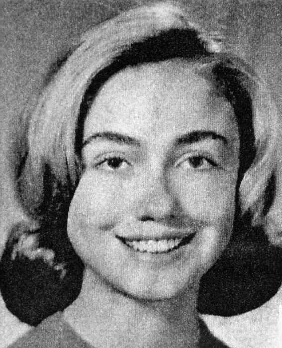 Framed Print : Hillary Clinton's senior portrait from the 1965 Eyrie Yearbook produced by Maine South High School, in Park Ridge, a suburb of Chicago Framed Print : Hillary Clinton's senior portrait from the 1965 Eyrie Yearbook produced by Maine South High School, in Park Ridge, a suburb of Chicago