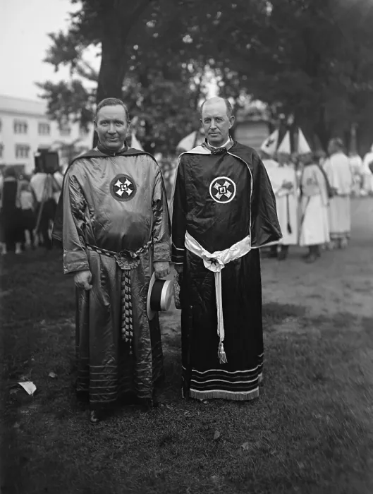 Framed Print : Hiram W. Evans, Grand Wizard of the Ku Klux Klan, with Kansas Grand Dragon Charles H. McBrayer. August 8, 1925