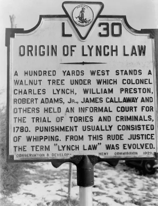 Framed Print : Historical road marker in Virginia reads hundred yards west stands a walnut tree under which Colonel Charles Lynch Framed Print : Historical road marker in Virginia reads hundred yards west stands a walnut tree under which Colonel Charles Lynch