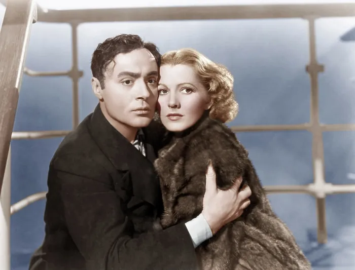 Framed Print : HISTORY IS MADE AT NIGHT, from left: Charles Boyer, Jean Arthur, 1937