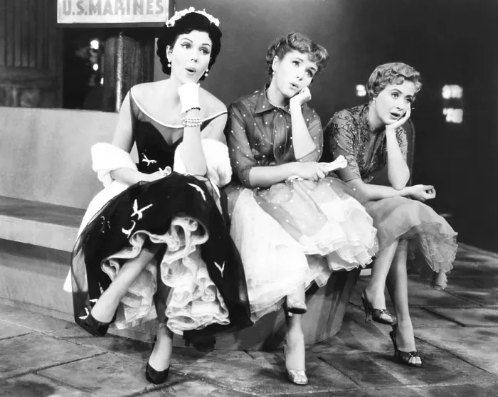 Framed Print : HIT THE DECK, from left: Ann Miller, Debbie Reynolds, Jane Powell, 1955