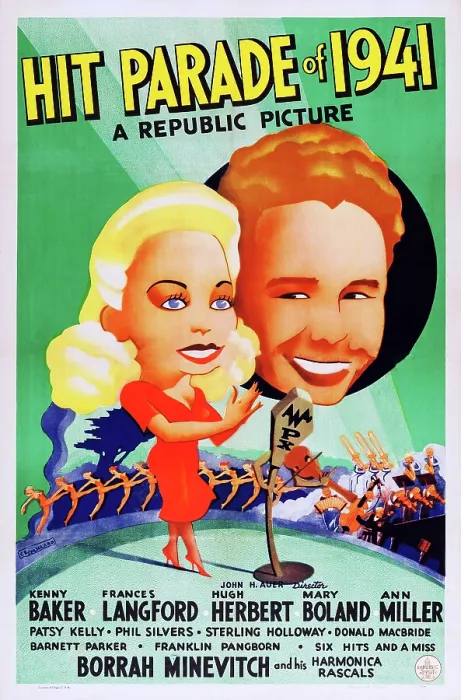 Framed Print : HIT PARADE OF 1941, US poster art, from left: Frances Langford, Kenny Baker, 1940