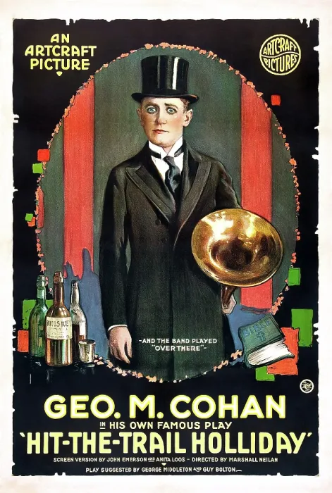 Framed Print : HIT-THE-TRAIL HOLLIDAY, George M. Cohan on poster art, 1918