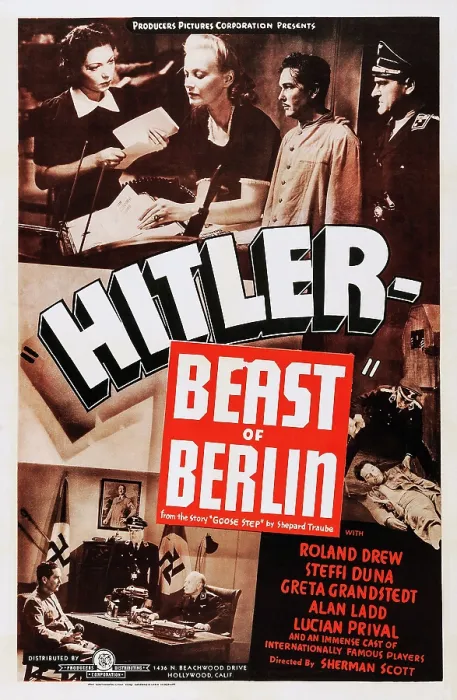 Framed Print : HITLER - BEAST OF BERLIN, (aka HITLER: BEAST OF BERLIN), US poster art, Steffi Duna, (top left), Roland Drew, (top, second right), 1939 Framed Print : HITLER - BEAST OF BERLIN, (aka HITLER: BEAST OF BERLIN), US poster art, Steffi Duna, (top left), Roland Drew, (top, second right), 1939