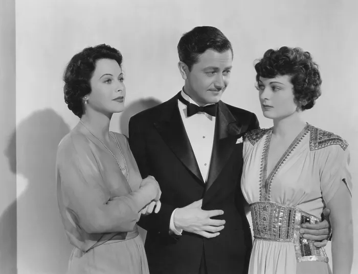 Framed Print : H.M. PULHAM, ESQ. from left: Hedy Lamarr, Robert Young, Ruth Hussey, 1941
